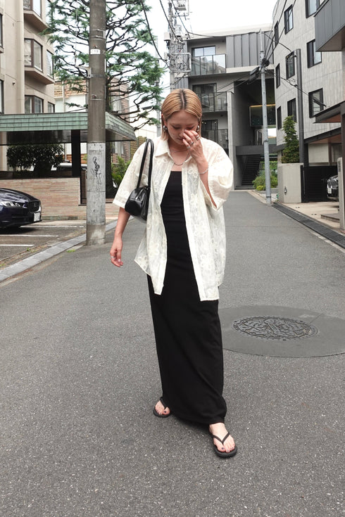 お花レースシャツ